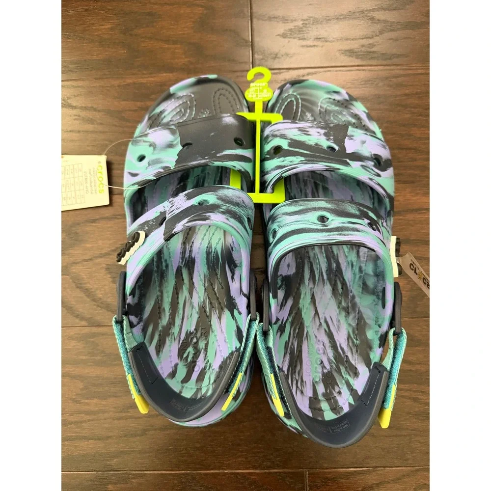 Crocs Classic All-Terrain Marbled Sandal Black Multi Oxygen 207888-4HQ Mens 11